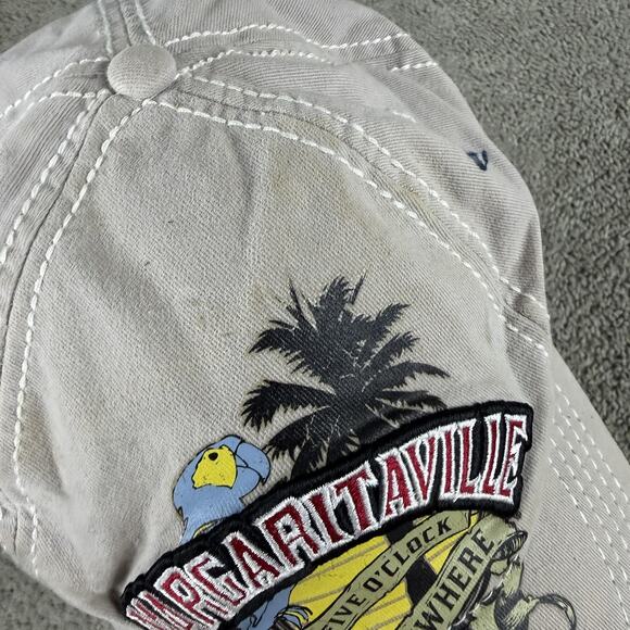 Margaritaville Hat Cap Strap Back Mens One Size Tan Five O'Clock Somewhere - Picture 8 of 11